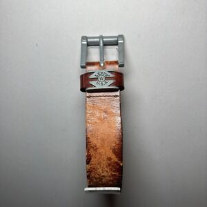 Levis Leather Belt Mens 38 Brown Full Grain USA Western Metal Star
